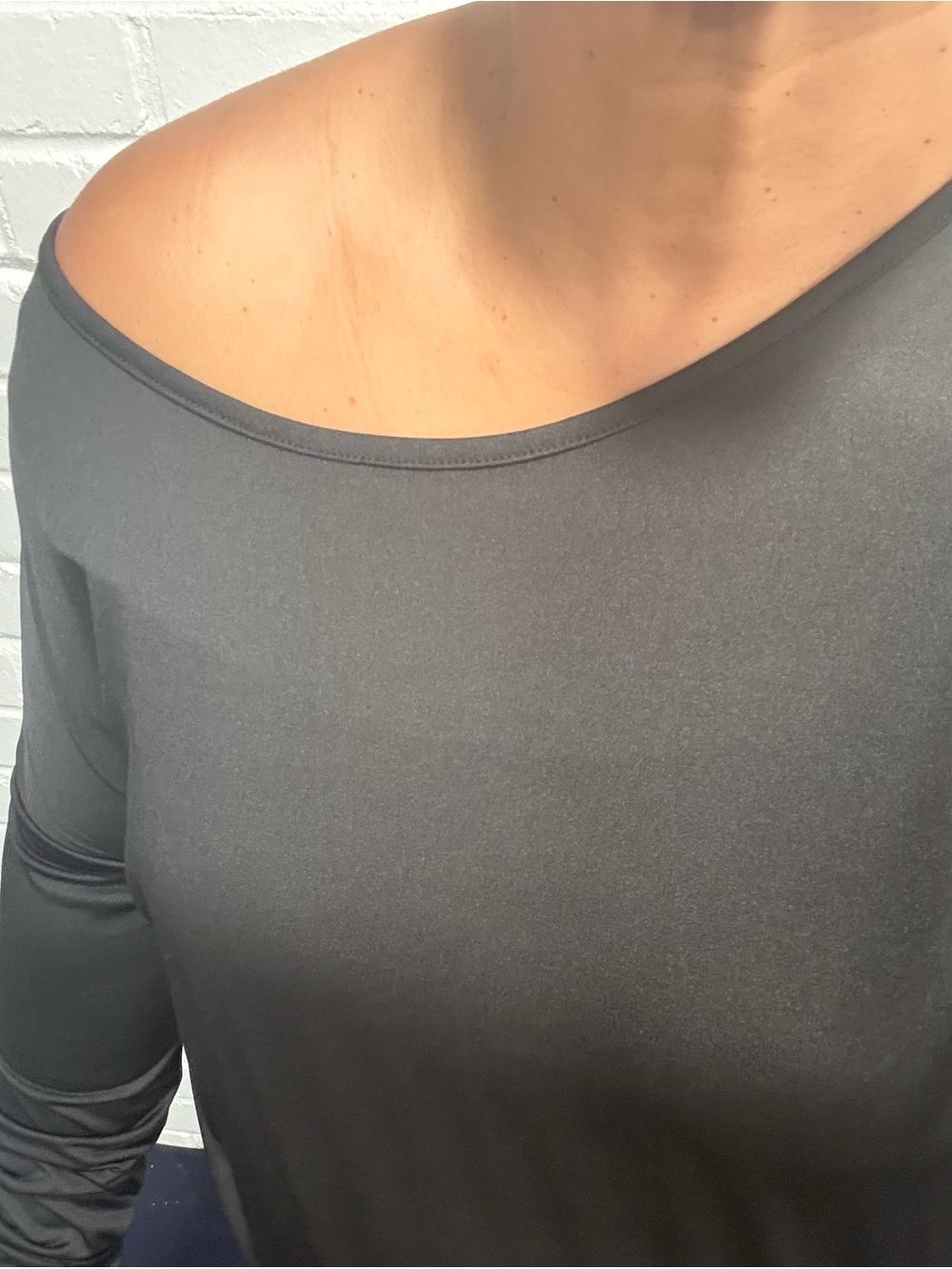 Black Long Sleeve Off-Shoulder Maxi Dress - Minimalist Women’s Dress